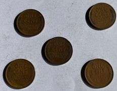 5 Sharper 1909 VDB Type Lincoln Cents