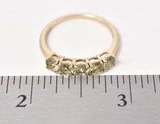 Dazzling 10K Yellow Gold Peridot Gemstone Ring