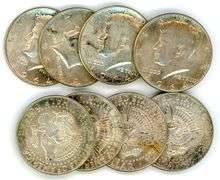 8 Silver Kennedy Half Dollars from 1964
