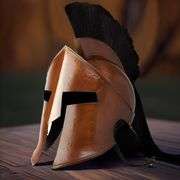 Medieval Spartan Helmet with Black Plume