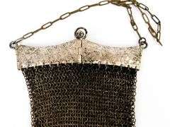 Ornate Antique Mesh Chain Link Purse