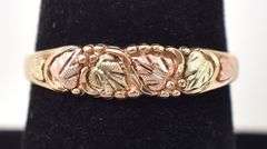Marvelous Grape and Leaf Ring in 10K Yellow Gold