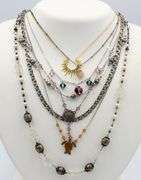 Group lot of  Vintage 925 sterling silver necklaces
