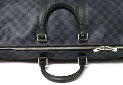 Louis Vuitton, Keepall Bandouliere 55 Damier Cobalt Canvas Bag W/ Box
