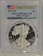 Perfect PCGS PR70DCAM First Strike 2017-W $1 Silver Eagle