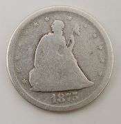 1875 Twenty Cent Coin, Circulated
