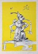 Rare Pencil Signed Dali Original Lithograph From The 'Pantagruel' Suite