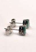 14 Kt White Gold Plate 2.5 Ct VVs1 Ice Blue Fire Moissanite Earrings