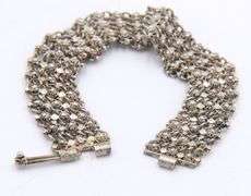 Vintage 925 sterling silver wide bracelet