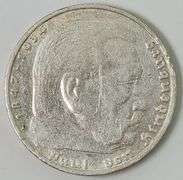 1935-D 5 Reichsmark Paul Von, Circulated