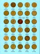 Album of 87 Lincoln Wheat Cents: 1909-1940