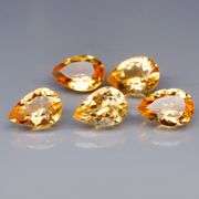 High fire! 8.55ct 5pc golden Citrine set