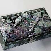 Mother of Pearl Jewelry Box Peacock Design