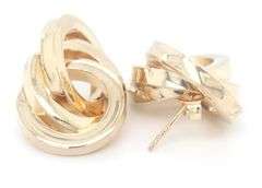 14kt Yellow gold Triple circle earrings