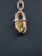 14 Kt Rose Gold Plated Natural Citrine Pendant