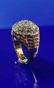 Men's 14 Kt Gold Plated 6.75 Ctw Simulated Diamond Ring