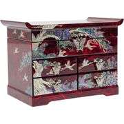 Mother of Pearl Wooden Jewelry Organizer Box