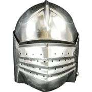 Medieval North Italian Bellows Face Visored Sallet Helmet
