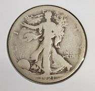 1921-S Walking Liberty Half Dollar, Circulated