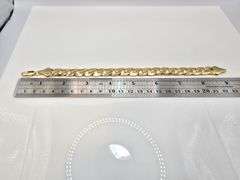 Strong 35 Gram 14 Kt Gold Plate Curb Link Bracelet