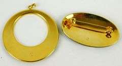 Damascene Pendant and Brooch