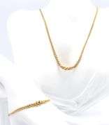 Estate 14K YG Double Rope & Dia. Bracelet & Necklace