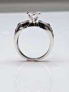Dazzling 14 Kt White Gold Plated Lab Simulated Diamond Ring