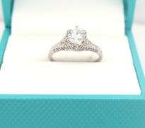 Vintage Platinum Diamond Filigree Ring