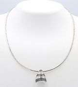Amazing Brand New Italian Made 14k White Gold Goshenite Beryl & Tanzanite Pendant on Omega Chain