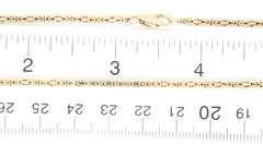 14kt Yellow gold Square Byzantine chain necklace