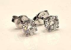 Sparkling 3.85 Ctw VVs1 F-G Lab Simulated Diamond Earrings