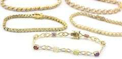 Group lot of 5 Vintage 925 sterling silver bracelets