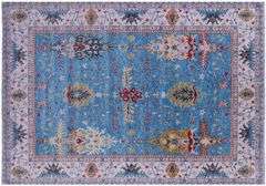 Turkish Angora Oushak Hand Knotted Wool Rug