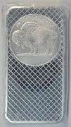 Prooflike Buffalo design 10 Troy Oz pure .999 fine silver bar in plastic