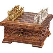 Premium Chess Set Handmade Wooden Chess Box with Hidden Key