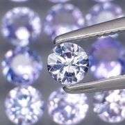 Non stop flashing 3.09ct diamond cut Tanzanite set