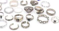 Group lot of Vintage 925 sterling silver rings
