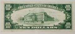 1929 $10 Dollar The Federal Reserve Bank of New York, Circulated