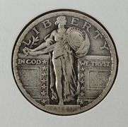 1919 P Standing Liberty Quarter, Circulated