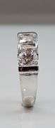 Sparkling 14 Kt White Gold Plate 4.15 Ct VVs1 F-G Simulated Diamond Ring