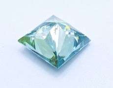 6 Ct Mint Green Princess Cut Fire Lab Simulated Diamond