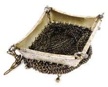 Ornate Antique Mesh Chain Link Purse