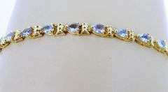 14K Tanzanite Tennis Bracelet, 8 Inches