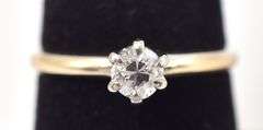 Sensational Approx. 0.30CTS Diamond Solitaire Ring in 14K Yellow Gold