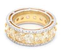 Investment-Quality Platinum and 18k Diamond Eternity Band
