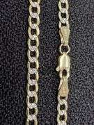 10k Yellow Gold-Hollow Pave Curb Link Chain 3.2mm Necklace 30"