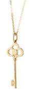 Tiffany & Co. 0.11ctw Diamond Crown Key Pendant Necklace in 18K
