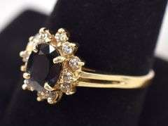 Fabulous Sapphire and Diamond Ring in 14K Yellow Gold