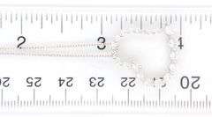 14kt White gold 1ctw diamond graduated open heart pendant on chain