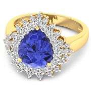 14KT Yellow Gold 2.97ctw Tanzanite and Diamond Ring